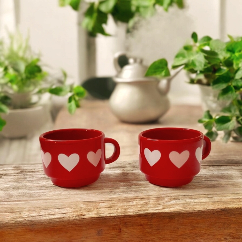 Red Expresso Heart Cups / Mugs
